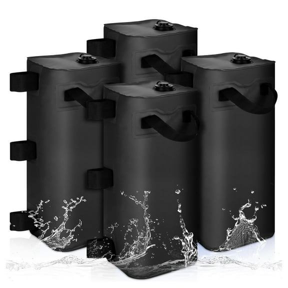 Selrti 4Pcs 25L Canopy Water Weight Bag, Heavy Duty Popping Canopy Tent Sun Shelter Patio Umbrella Gazebo Leg Weighting Pouch, Waterproof and Windproof