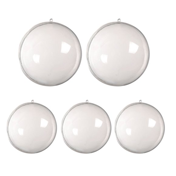 Adornos rellenables transparentes DIY de Navidad Sincero 5 bolas transparentes para decoración del hogar