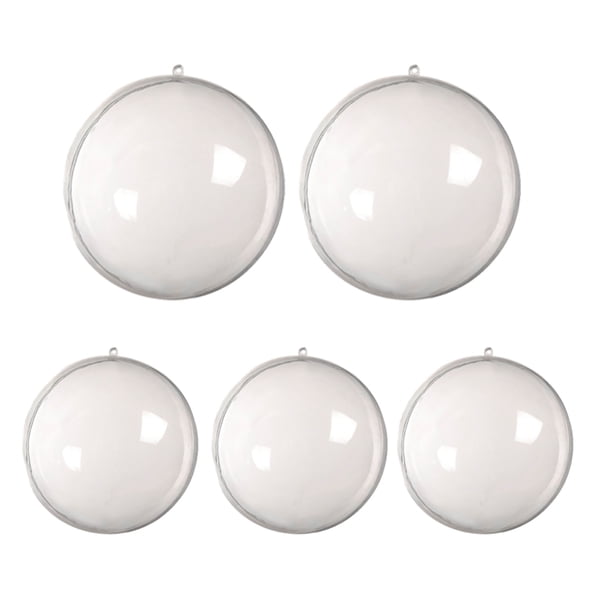 Adornos rellenables transparentes DIY de Navidad Sincero 5 bolas transparentes para decoración del hogar