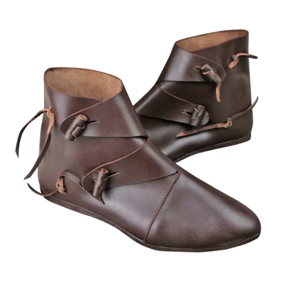 Medieval Viking Ankle Shoes Handmade Leather Boots