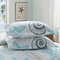 thumbnail image 5 of Coastal Quilt Set - Lightweight Soft Blue Coastal Bedspread for Beach House Bedroom Decor – Includes Quilt and Shams (Queen), 5 of 8
