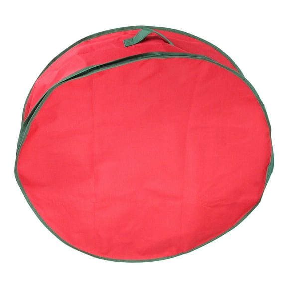 24" Red and Green Christmas Wreath Storage bag