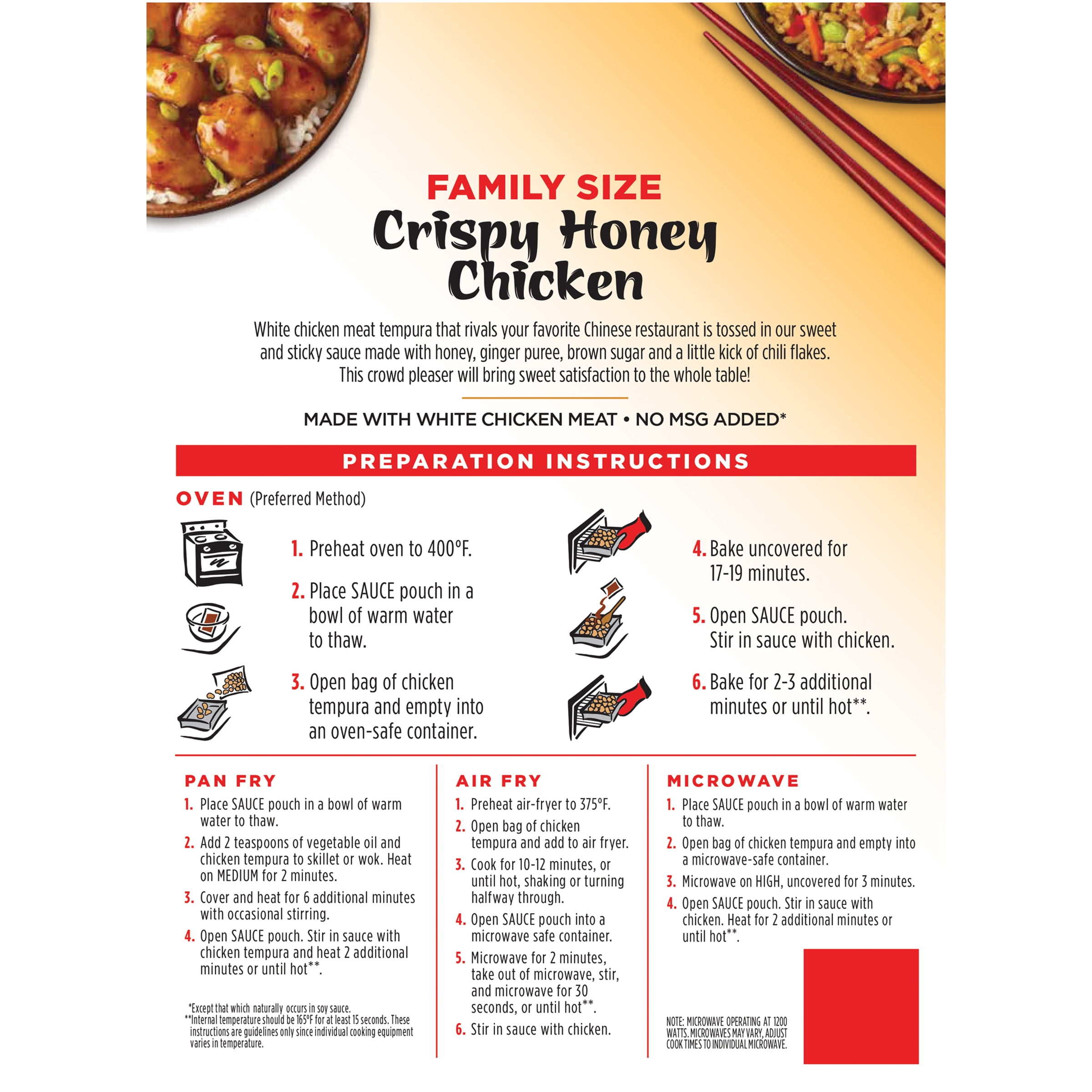 InnovAsian Crispy Honey Chicken, 36 oz (Frozen Meal)