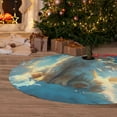 thumbnail image 6 of Lsque Cute Angel Winged Rabbit Print Christmas Tree Skirt, Tree Skirt with Ties or Velcro, Perfect for Holiday Decorations, Halloween, and New Year-30", 6 of 7