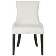 thumbnail image 4 of SAFAVIEH Lester 19" H Contemporary Glam Dining Chair, White/Espresso, Set of 2, 4 of 10