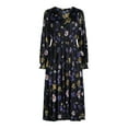 thumbnail image 2 of Scoop Women's & Women's Plus V Neck Plissé Midi Dress, Sizes XS-4X, 2 of 4