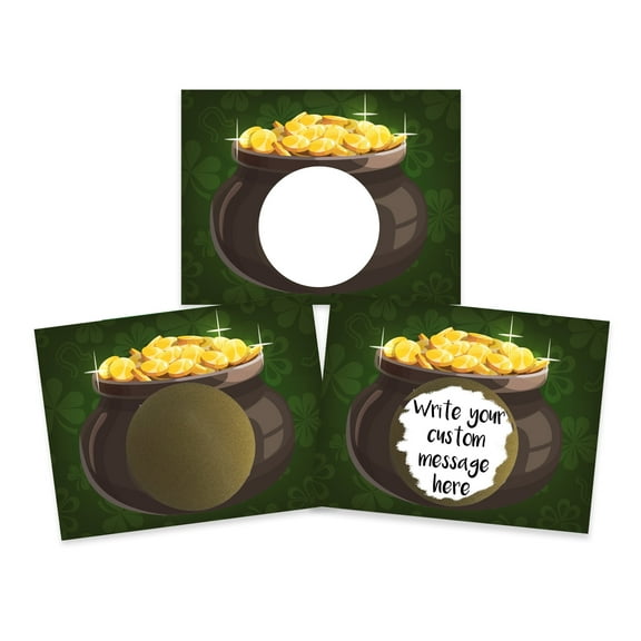 My Scratch Offs St. Patrick's Day Pot O' Gold DIY Scratch-off Cards & Stickers, 20 Pack
