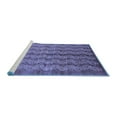 thumbnail image 2 of Ahgly Company Machine Washable Indoor Round Oriental Blue Industrial Area Rugs, 6' Round, 2 of 4