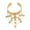Gold, variant on Trendy Gold Silver Metal Coin Leaf Chain Tassels Arm Cuffs Bracelet For Men Women Jewelry Accessories