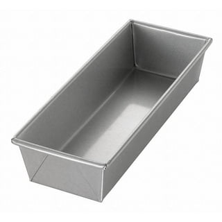 Chicago Metallic 25100 8 Compartment Glazed Aluminized Steel Mini-Loaf Pan  - 3 7/8 x 2