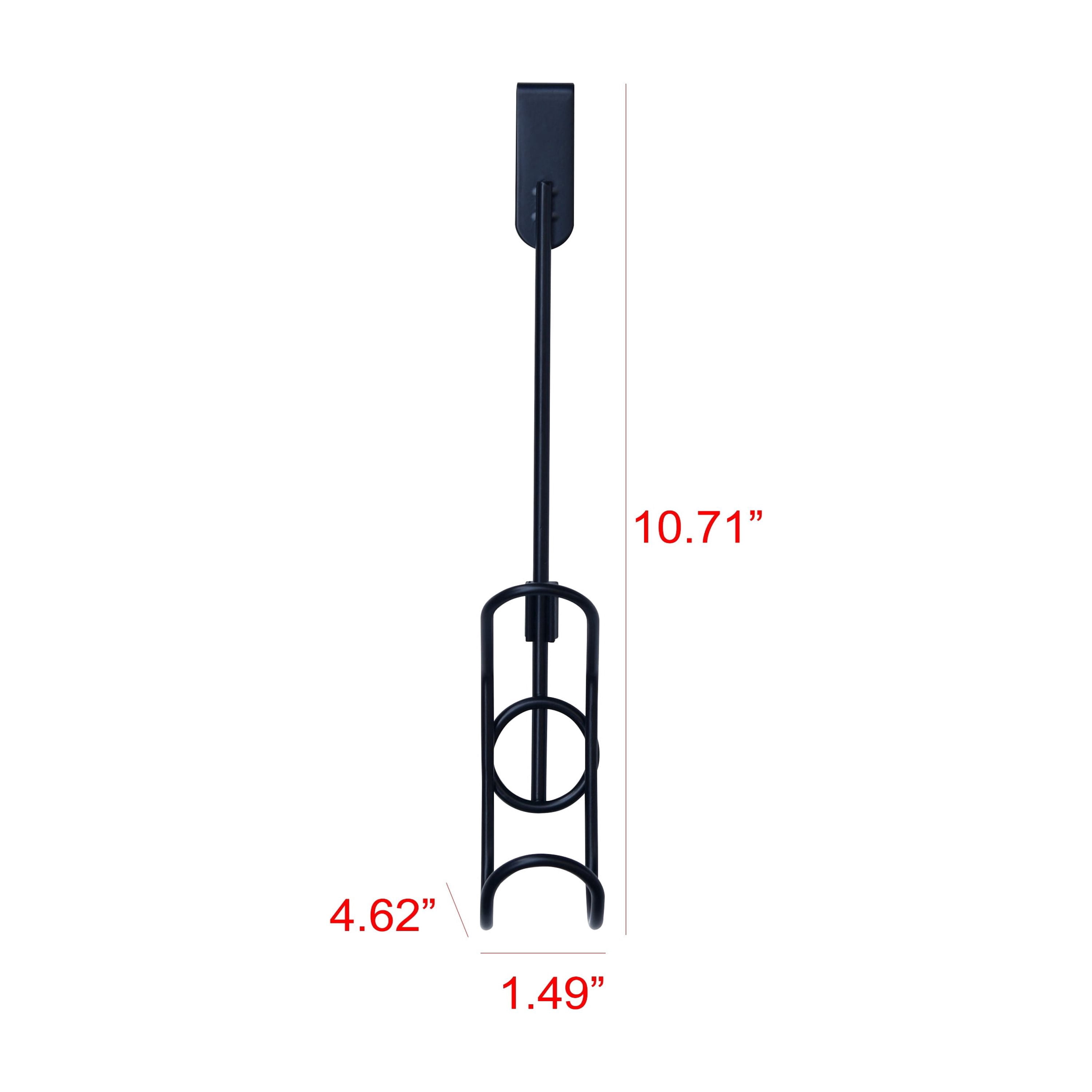 Mainstays Over the Door Single Hook, Black Finish
