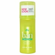 Ban Invisible Roll-On Antiperspirant Deodorant, Men & Women, Original Unscented, 3.5 oz, 2 Pack