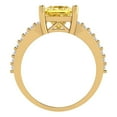 thumbnail image 4 of Clara Pucci 14K Yellow Gold Solid Gold Citrine Solitaire with Accents Anniversary Ring for Women - 2.48 cttw Princess Cut, 4 of 8