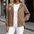 thumbnail image 4 of LIaqionyy Womens Hooded Jacket Long Sleeve Lightweight Casual Outerwear Jackets Spring Coats with Pockets, 4 of 7
