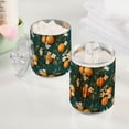 thumbnail image 2 of Yayeee 4 Pack Qtip Holder Bathroom Cotton Swab Canister with Lid Clear Dispenser Set, Green Floral Orange, 2 of 6