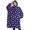 Blue, variant on Oversized Wearable Blanket Hoodie,Dark Blue Cartoon Unicorn Pattern Sherpa Blanket Hoodie with Super Pockets,Super Warm Fuzzy Pullover for Women & Men