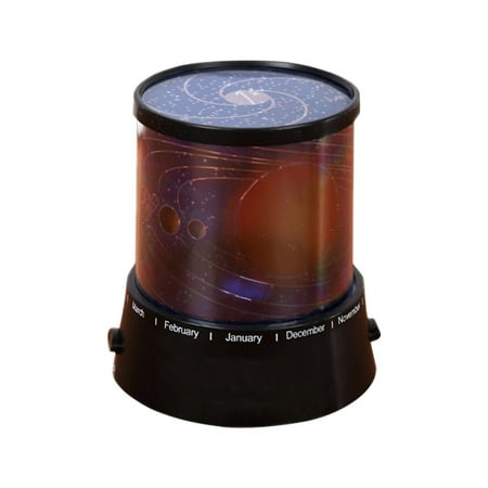 

PRINxy Magical Romantic Universe Light Starrys Sky Projector Lamp Super Bright White LED Main Lamp And Three Color Changing LED Lamps Plug-in and Battery black