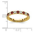 thumbnail image 6 of 14k 3/4 carat Lab Grown Diamond VS/SI+ G+ and Lab Created Ruby Size 7 Eternity Band, 6 of 6
