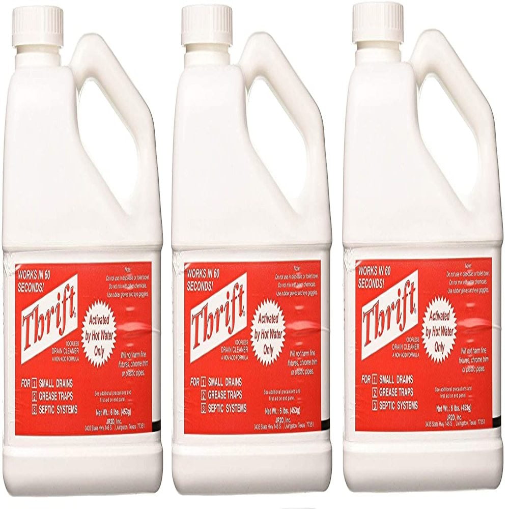 THRIFT T600 Alkaline Based 6 lb. Granular Drain Cleaner (3(Pack