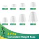 thumbnail image 5 of Juego de camisetas de golf | Soportes para pelotas de golf de polímero de 8 piezas | Textura ondulada | Alturas variadas de 1/4-2 pulgadas | Mezcla duradera de caucho y plástico | Reutilizable, 5 of 7