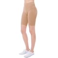 thumbnail image 3 of Made by Olivia Women's Solid Seamless Ribbed Knee Biker Shorts with Band Waist, 3 of 6