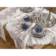 thumbnail image 4 of Saro Lifestyle 5284.W60S 60 in. Square Embroidered Floral Lace Beaded Antique Tablecloth, White, 4 of 4