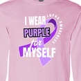 thumbnail image 4 of Inktastic I Wear Purple for Myself Lupus Awareness Long Sleeve T-Shirt, 4 of 5