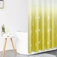 thumbnail image 5 of Moroccan Geometric Pattern Bathroom Curtains, Ombre Shower Curtain, , Waterproof Shower Curtain Liner with 12 Hooks, Machine Washable, 72 inches, (72" W x 72" L, Lemon Yellow), 5 of 6