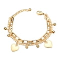 thumbnail image 1 of onlyliua para Interior/Exterior Pulsera de Mujer Pulsera de Acero Inoxidable Pulsera de Corazón de Melocotón, 1 of 2