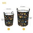 thumbnail image 3 of Fotbe Basketball Cesto de Ropa con Asas, Cesto Impermeable de Gran Capacidad, Bolsa de Lavado para Dormitorio, Cesto de Ropa con Ruedas y Asas-Medium, 3 of 6