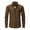 Brown a1, variant on Mens Button Down Shirts Wrinkle Free 4-Way Stretch Plaid Print Long Sleeve Dress Shirt Business Casual Blouse XS-3XL