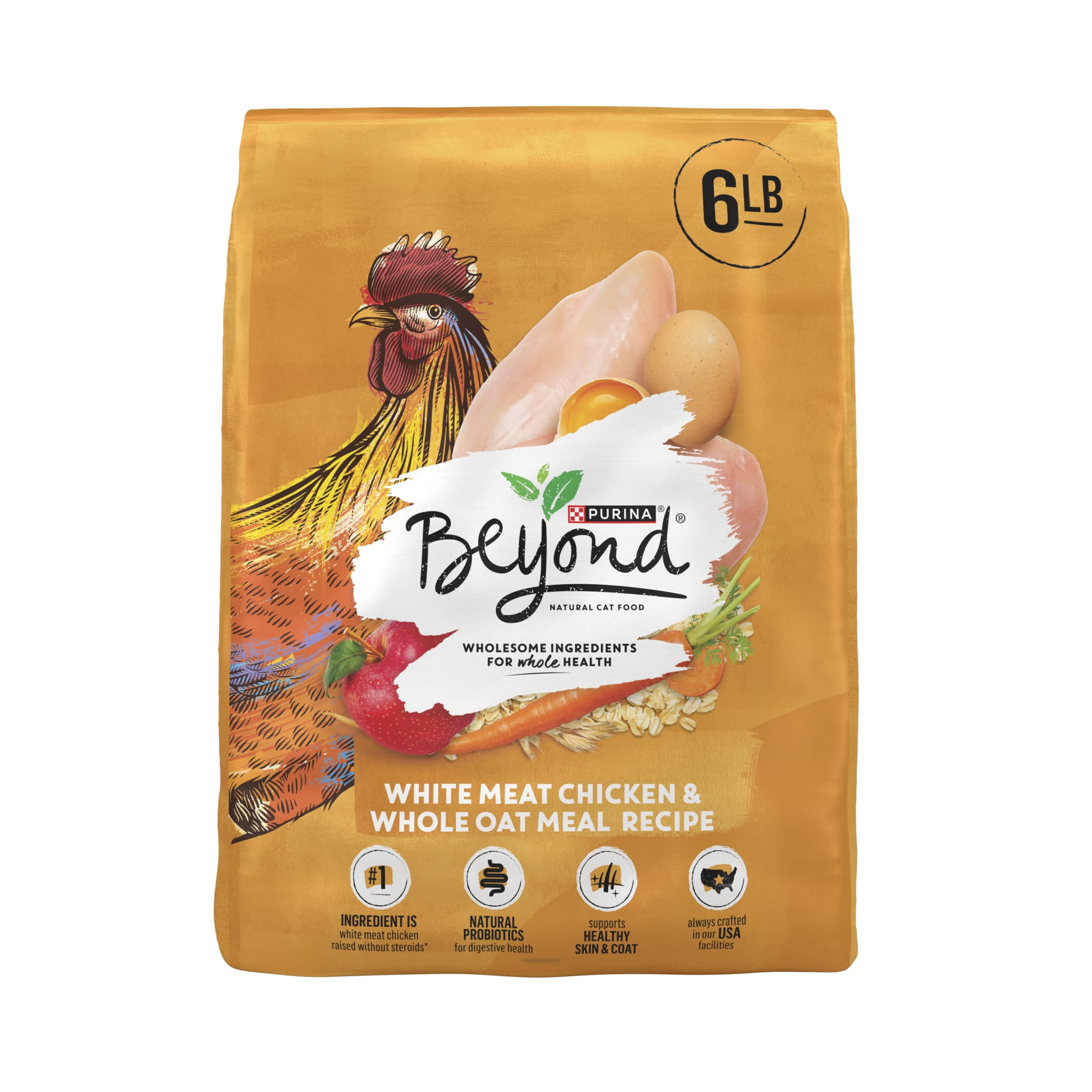 (3 pack) Purina Beyond Natural Dry Cat Food, White Meat Chicken & Whole Oat Meal Recipe, 3 lb Bag