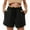 Black, variant on WAYUTE Womens Shorts High Waisted Loose Shorts with Drawstring Comfortable Casual Summer Vacation Solid Color Shorts
