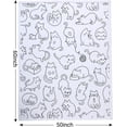 thumbnail image 4 of Cat Blanket Animals Pet Pattern Throw Blanket Cat Lover Gifts Flannel Soft Warm Cozy Fuzzy 50"x60" Throw for Kids and Adults (50" X 60", Cat 2), 4 of 6