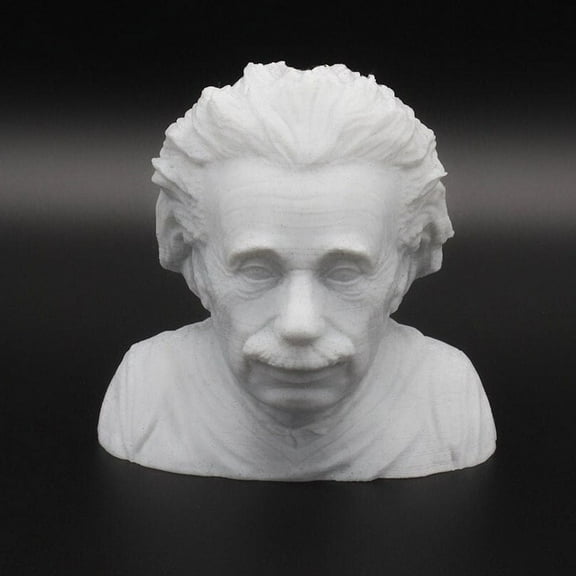 Clever Contraption Albert Einstein Bust – White Figurine Statue for Desk or Bookshelf Décor