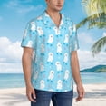 thumbnail image 3 of Yiaed Skating Poodle Fun Print Hawaiian Shirt for Men Short Sleeve Button Down Shirts Beach Shirts for Men,3X-Large, 3 of 7