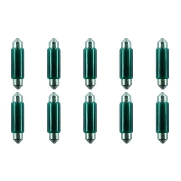 CEC Industries E211-2G (Green) Bulbs, 12.8 V, 12.416 W, EC11-5 Base, T-3 shape (Box of 10)