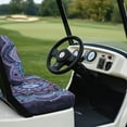 thumbnail image 4 of Psesaysky Purple Bohemian Mandala Print Golf Cart Seat Cover for Women Men, Breathable Universal Ezgo Golf Cart Front Seat Cover Easy to Install Vehicle Accessories, 4 of 8