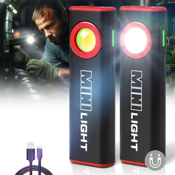 Lámpara LED de trabajo Lexall, 1600 lúmenes, mini magnética, rojo rubí
