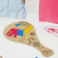 thumbnail image 2 of MUSISALY 10Pcs Wooden Paddle Ball Unfinished Color Paddles For DIY... 2 of 14