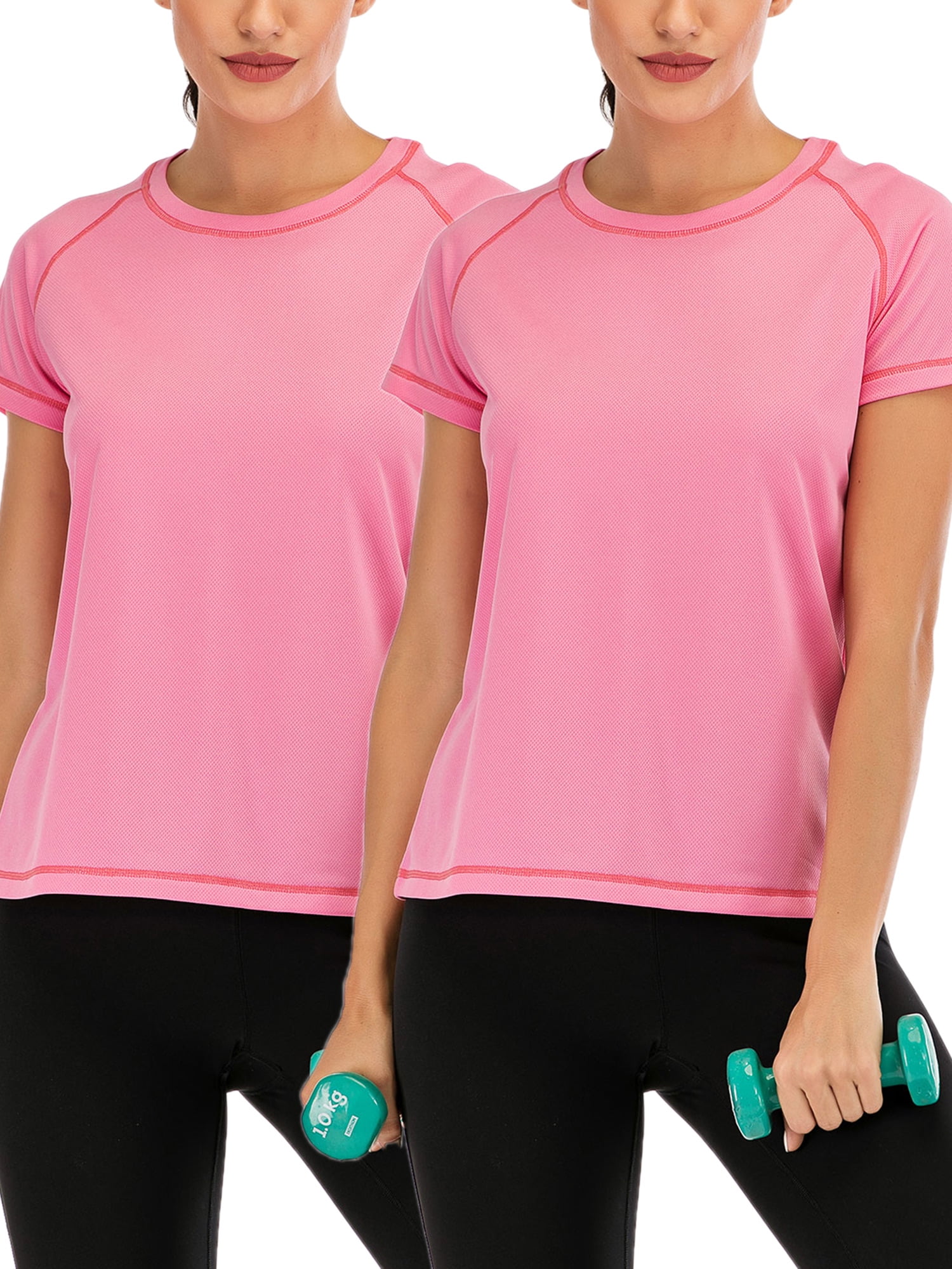 Download SAYFUT - Women's Plus Size Yoga Workout Short Sleeve V ...