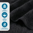 thumbnail image 6 of BNM Chevron Zero Twist Cotton Hand Towel Set of 6, Black, 6 of 17
