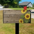 thumbnail image 3 of Sunflowers on the Wooden BoardMailbox Covers Magnetic Letter Box Wrap Standard Size 21x18 Inch Mailbox Decor Post Letter Box Decoration for Outdoor Garden Yard, 3 of 5