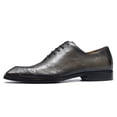 thumbnail image 2 of Santimon Grey Dress Shoes for Men Lace up Formal Modern Oxford Shoes Stylish Pointed Toe Derby Shoes for Wedding Party US 10.5, 2 of 8