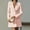 Pink, variant on VIWORLD Women's Elegant Formal A-Line Dress - Deep V-Neck with Button Front Design For Spring Fall Blue,S