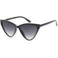 thumbnail image 2 of Oversize Vintage Cat Eye Sunglasses Slim Arms Gradient Lens 59mm (Black / Lavender), 2 of 4