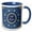 Blue/White, variant on 3drose, Eid Mubarak in Arabic - Dark Blue Blessed Happy Eid - Muslim Holiday, 15oz Mug