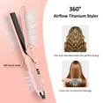 thumbnail image 2 of MESCOMB Plancha rizadora con flujo de aire de 360° – Alisador y rizador de pelo de 1,25 pulgadas 2 en 1 con aire fresco ventilado para bloquear el estilo, varita rizadora de hierro plana extralarga, d, 2 of 5