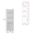 thumbnail image 3 of Tuhome Vintro Freestanding Storage Cabinet with Internal Storage Shelves, Tall Single cabinet, 3 of 6
