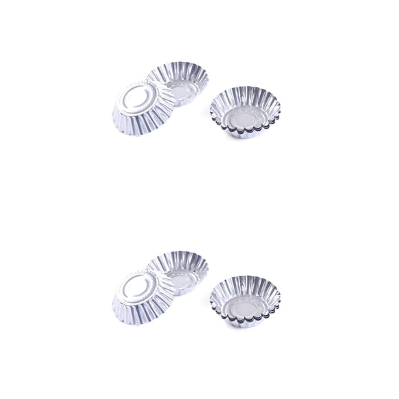 Toystoory 50 Uds. Moldes desechables para tartas de huevo, tazas de papel de aluminio, molde antiadherente para pasteles y galletas, resistente al calor, 7x4.5x2cm 2piezas Toystoory CBP103197